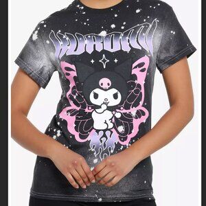 Kuromi Butterfly Boyfriend Fit T-Shirt - Black - S